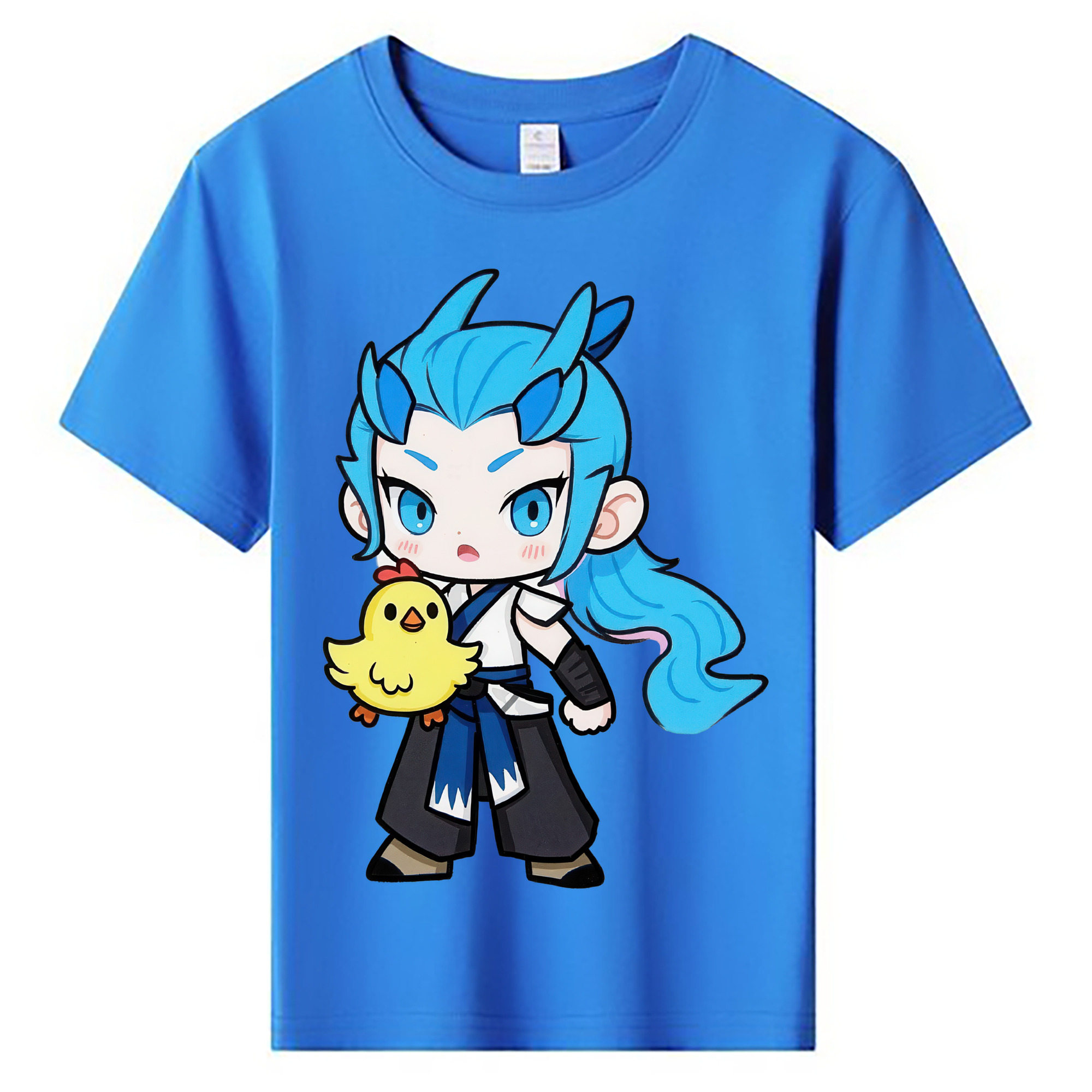 （画像用） Ne Zha 2 ナタ 魔童の大暴れ 綿100％キッズTシャツ（フロントプリント）